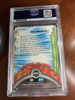 2000 Topps Pokemon TV #HV9 Meowth Animation Series 3 PSA 8 NM-MT - Image 2