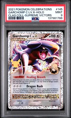 2021 POKEMON CELEBRATIONS CLASSIC COLLECTION #145 GARCHOMP C LV.X-HOLO PSA 9 - Image 1