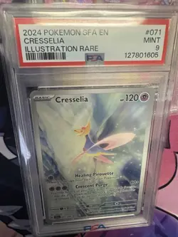 Pokemon 2024 SFA En-Shrouded Fable Illustration Rare #071 Cresselia PSA 9 - Image 1
