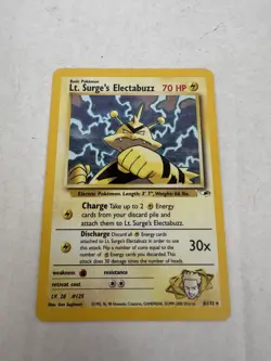 Pokemon TCG Lt. Surge's Electabuzz Gym Heroes 6/132 Holo Unlimited Rare - Image 1