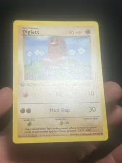 Pokemon TCG Diglett 047/102 Base Set (Shadowless) 1st Edition NM - Image 2