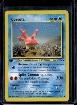 2001 Pokemon Neo Discovery 1st Edition Corsola #37/75 - Image 1
