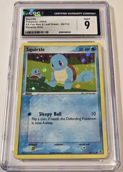 Squirtle Pokemon 2004 EX Fire Red & Leaf Green Reverse Holo 82/112 CGA 9 - Image 1