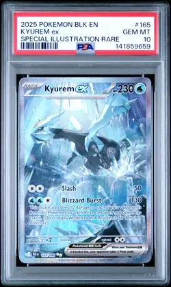 2025 POKEMON BLK EN-BLACK BOLT SPECIAL ILLUSTRATION RARE #165 KYUREM EX PSA 10 - Image 1
