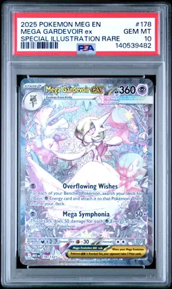 2025 POKEMON MEGA EVOLUTION SPECIAL ILLUSTRATION RARE MEGA GARDEVOIR EX PSA 10 - Image 1