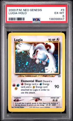 2000 POKEMON NEO GENESIS #9 LUGIA-HOLO PSA 6 - Image 1