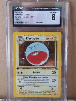 1999 Pokemon Electrode 1st Edition Jungle 2/64 Holo CGC Graded 8 NM/MINT - Image 1