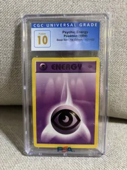 1999 POKEMON BASE SET 1ST EDITION #101 PSYCHIC ENERGY - Pristine 10 (pop 2) - Image 1