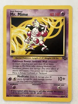 1999 Pokemon Jungle Mr. Mime 22/64 Rare Non-Holo WOTC Vintage NM/LP+ - Image 1