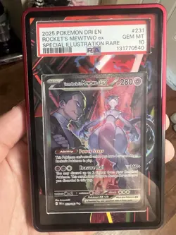 Pokemon Mewtwo EX Team Rockets 231/182 Sir Destined Rivals 2025 Gem Mint PSA 10 - Image 1