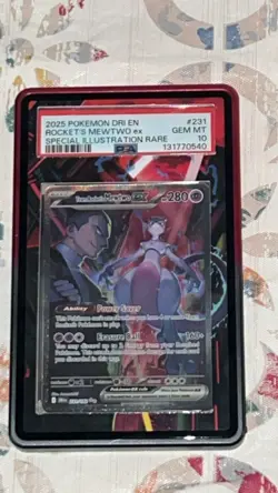 Pokemon Mewtwo EX Team Rockets 231/182 Sir Destined Rivals 2025 Gem Mint PSA 10 - Image 2