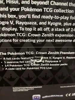 Pokemon TCG Crown Zenith Sea & Sky Premium Collection Box Rayquaza Kyogre - Image 5