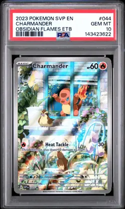 2023 POKEMON SVP EN-SV OBSIDIAN FLAMES ETB PROMO #044 CHARMANDER PSA 10 - Image 1