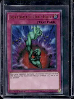 2018 Yu-Gi-Oh! Relentless Revenge 1st Edition Bottomless Trap Hole #BLRR-EN101 - Image 1