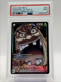 MARSHALL D. TEACH 2024 ONE PIECE EMPERORS ALTERNATE ART #OP09-081 PSA 9 Q6011 - Image 1