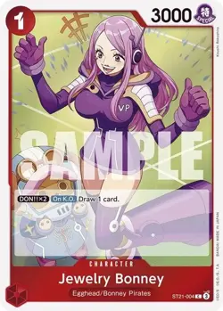 X4 Jewelry Bonney ST21-004 One Piece TCG Gear 5 EX Deck Foil - English - Image 1