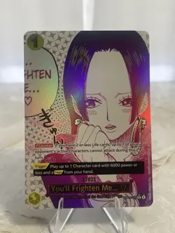 Bandai Boa Hancock OP14-118 You'll Frighten Me... Rare Foil event One Piece - Image 1
