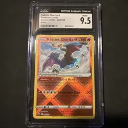 Radiant Charizard Pokemon Card CGC 9.5 Crown Zenith 020/159 Ultra RARE 2023 - Image 1