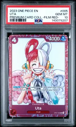 2023 ONE PIECE PREMIUM CARD COLLECTION ONE PIECE FILM RED #005 UTA PSA 10 - Image 1