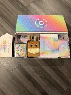 Prismatic Evolutions UPC Eevee Deck Box, Sleeves And Play Mat -- NO Cards - Image 1