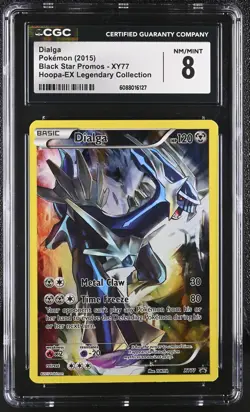 CGC 8 Dialga 2015 Black Star Promos XY77 Pokemon Card - Image 1