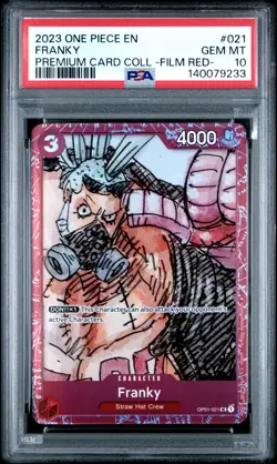 2023 ONE PIECE PREMIUM CARD COLLECTION ONE PIECE FILM RED #021 FRANKY PSA 10 - Image 1