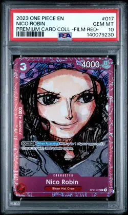 2023 ONE PIECE PREMIUM CARD COLLECTION ONE PIECE FILM RED #017 NICO ROBIN PSA 10 - Image 1