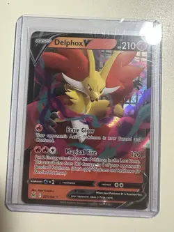 Pokemon Swsh11: Lost Origin Delphox v Ultra Rare Holo Card 027/196 - Image 1