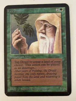 Magic the Gathering MTG Alpha Ley Druid LP+ (Beta Bob) - Image 1