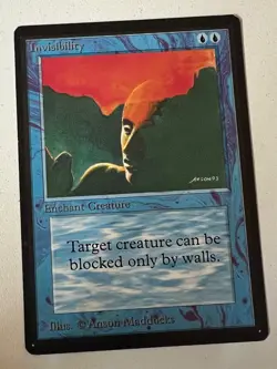 Magic the Gathering MTG Beta Invisibility NM- (Beta Bob) - Image 1