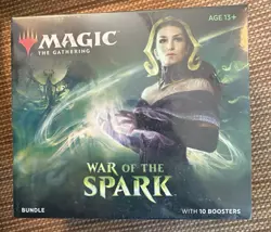 Magic: The Gathering War of the Spark Bundle w/ 10 Boosters (Sealed, Mint) 630509753369 - Image 1
