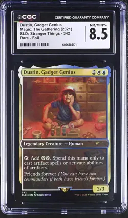 DUSTIN, GADGET GENIUS Secret Lair Foil Rare CGC 8.5 MTG Stranger Things - Image 1