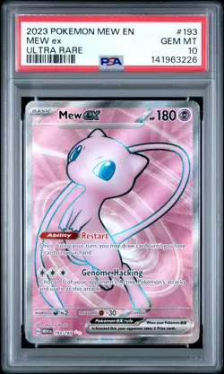 2023 POKEMON MEW EN-151 ULTRA RARE #193 MEW EX PSA 10 - Image 1