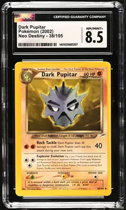 2002 Pokemon Neo Destiny #38/105 Dark Pupitar CGC 8.5 - Image 1