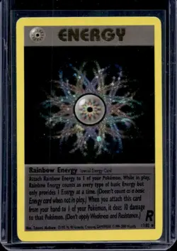 2000 Pokemon Team Rocket Rainbow Energy Holo #17/82 - Image 1