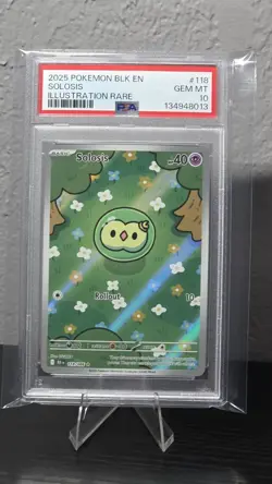 Pokemon Black Bolt Solosis Illustration Rare #118 PSA 10 - Image 3