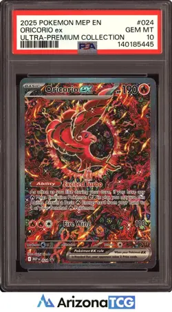 Pokemon 2025 Oricorio ex 024 Full Art Ultra-Premium Collection GEM MINT PSA 10 - Image 1