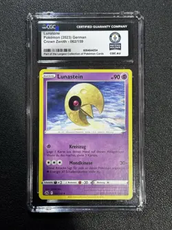 Pokemon CGC Guinness World Record Breaks - 2023 Lunatone 062/159 German Non-holo - Image 1