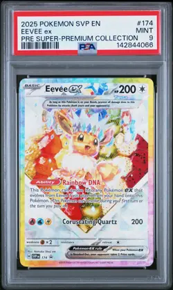 2025 POKEMON SVP PROMO SUPER-PREMIUM COLLECTION #174 EEVEE EX PSA 9 - Image 1