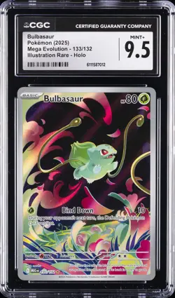 2025 POKEMON MEGA EVOLUTIONS - ILLUSTRATION RARE - HOLO BULBASAUR CGC 9.5 - Image 1