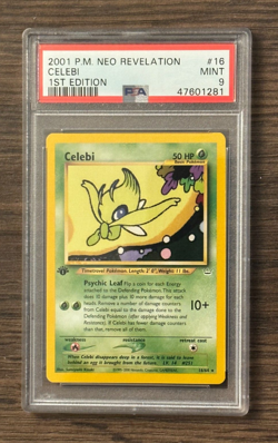 Pokemon Neo Revelation 1st Edition CELEBI 16/64 PSA 9 MINT # 47601281 - Image 3
