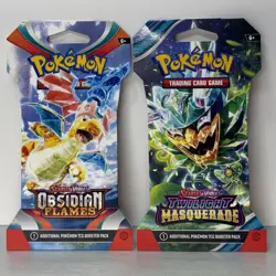 Pokemon TCG SCARLET & VIOLET Obsidian Flames & Twilight Masquerade Booster Pack - Image 1
