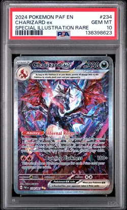 2024 POKEMON PAF EN-PALDEAN FATES SPECIAL ILLUSTRATION RARE CHARIZARD EX PSA 10 - Image 1