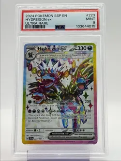 HYDREIGON EX 2024 POKEMON SV SURGING SPARKS ULTRA RARE 223/191 PSA 9 Q6011 - Image 1