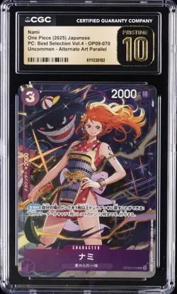 2025 ONE PIECE JAPANESE BEST SELECTION VOL.4 ALT ART NAMI CGC 10 PRISTINE - Image 1