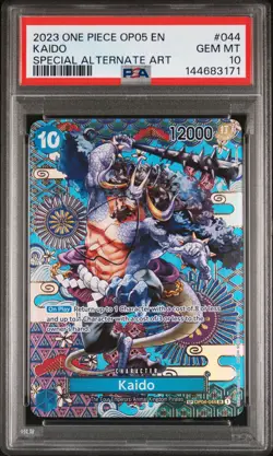 2023 ONE PIECE OP05-AWAKENING OF THE NEW ERA SPECIAL ALTERNATE ART KAIDO PSA 10 - Image 1