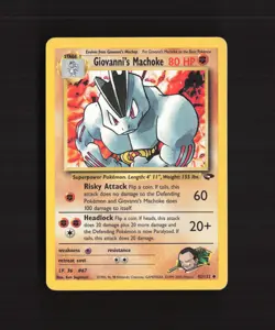 Giovanni's Machoke 42/132 Gym Challenge Uncommon Pokemon Card MP - Image 1