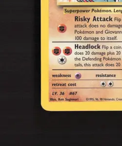 Giovanni's Machoke 42/132 Gym Challenge Uncommon Pokemon Card MP - Image 5