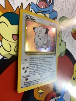 Pokemon TCG Clefairy Base Set 2 Holo Unlimited Rare Card 6/130 LP-SWIRL 💫 - Image 2
