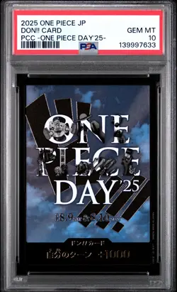2025 ONE PIECE JPN PREMIUM COLLECTION ONE PIECE DAY'25 DON!! CARD PSA 10 - Image 1